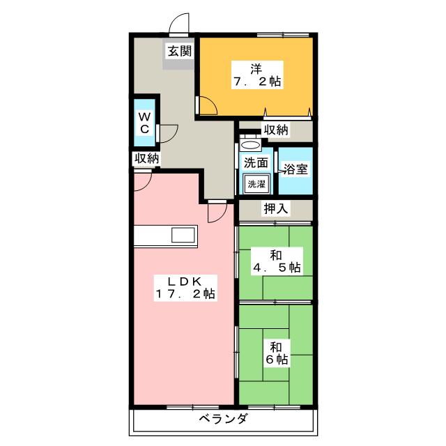 ガーデンテラス当知一番館の間取り