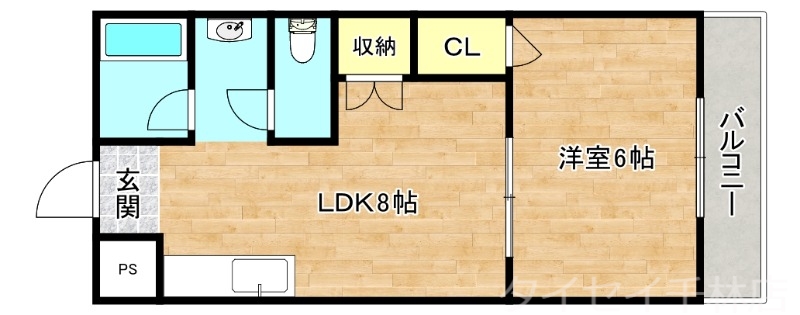 大阪市旭区太子橋のマンションの間取り