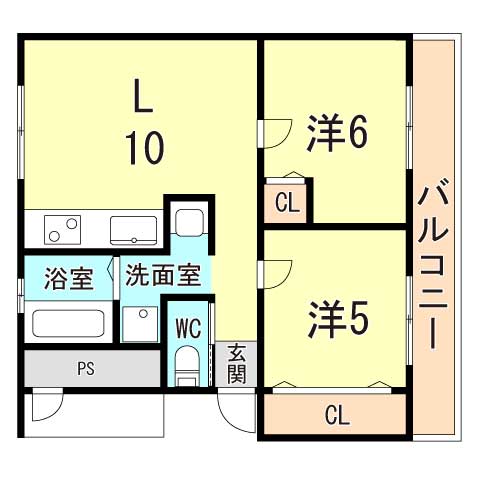 神戸市西区玉津町高津橋のマンションの間取り