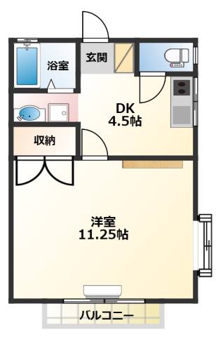 ヴィラヤマモトの間取り