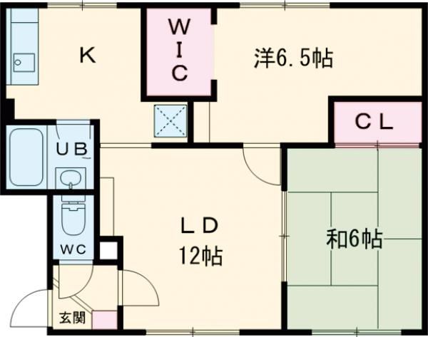 札幌市南区川沿十二条のアパートの間取り