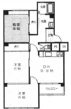 神戸市垂水区塩屋町のマンションの間取り