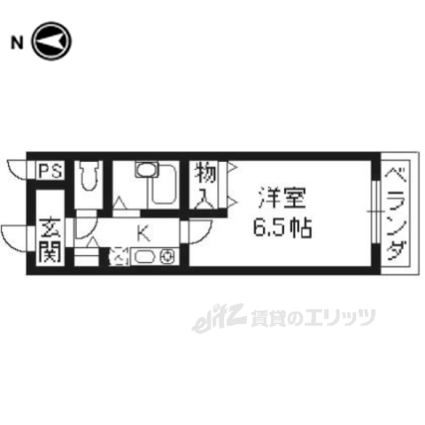 乙訓郡大山崎町字大山崎のマンションの間取り