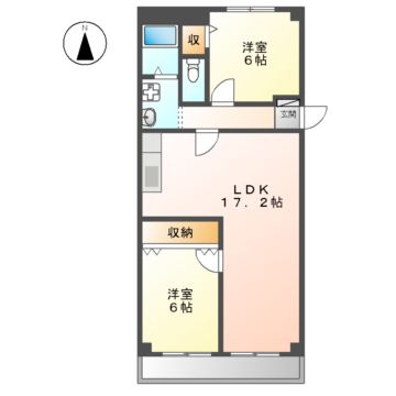 名古屋市昭和区御器所通のマンションの間取り