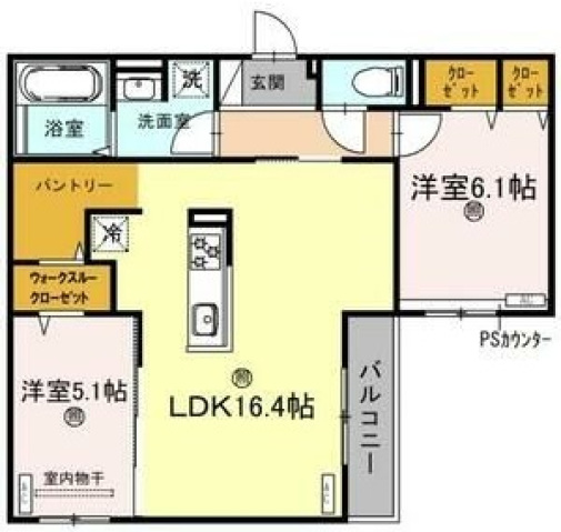 大阪市東住吉区今川のアパートの間取り