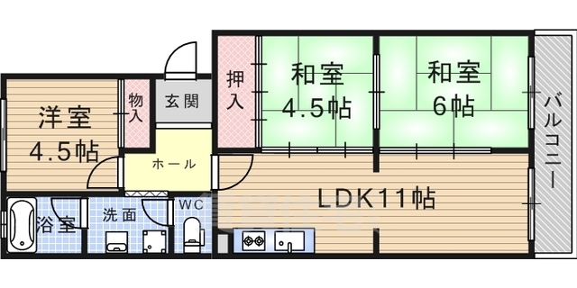 ティアラ武庫川の間取り