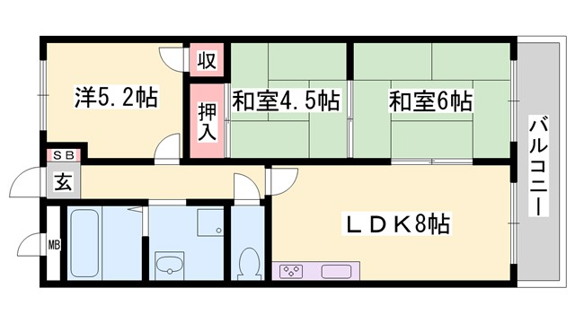 リゾティ英賀保の間取り