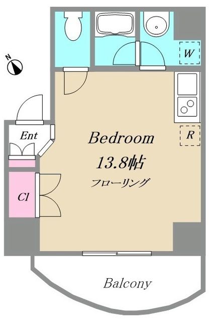 港区虎ノ門のマンションの間取り