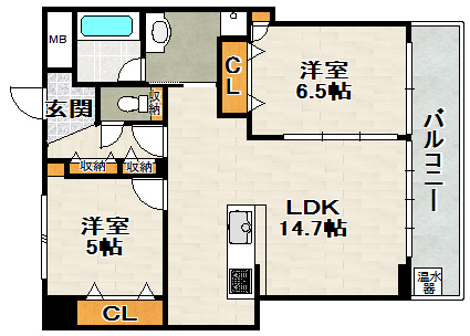 【Ｃ＆Ｃローズガーデンの間取り】