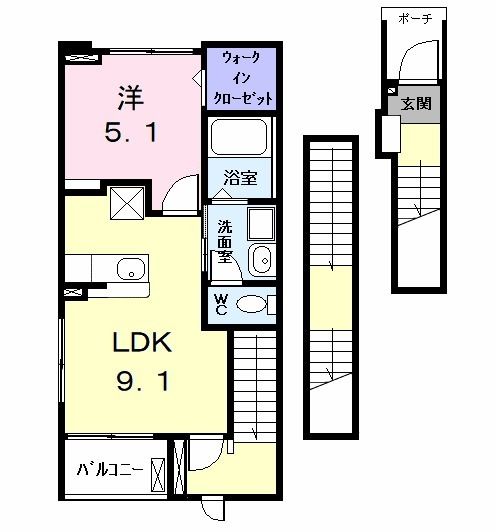 名古屋市中村区藤江町のアパートの間取り