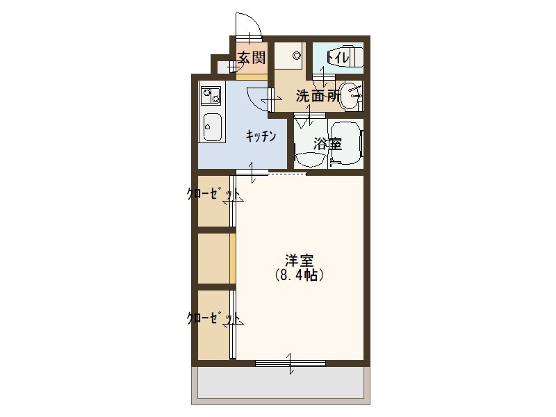 大阪市東成区東中本のアパートの間取り