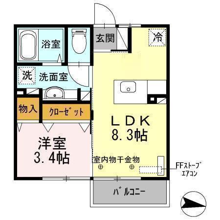 アヴェニール白銀Ａの間取り