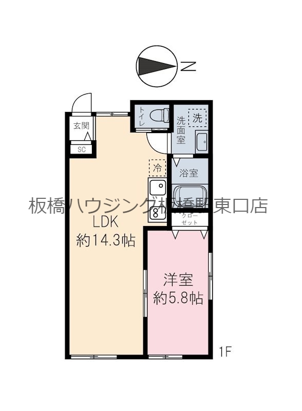 板橋区徳丸のアパートの間取り