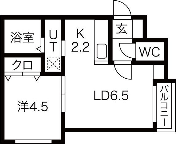 札幌市中央区南十七条西のマンションの間取り