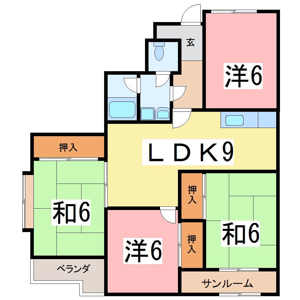 グランドハイツ田辺の間取り