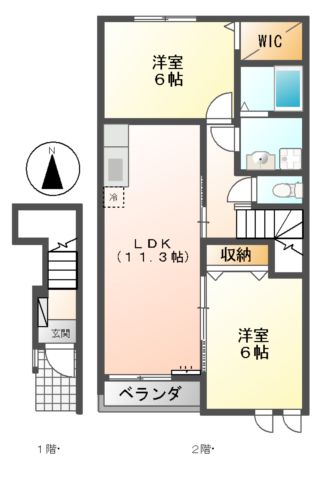 フラワープラシードの間取り