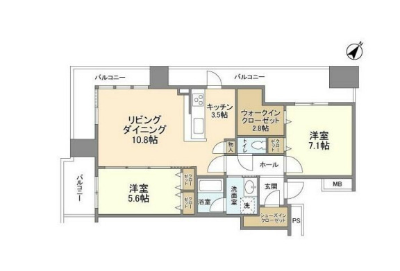 リガーレ日本橋人形町の間取り