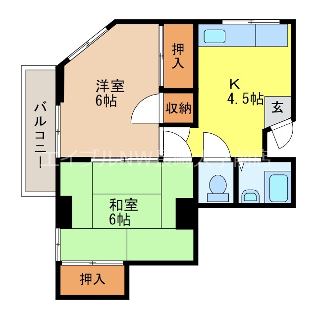 Qマンションの間取り