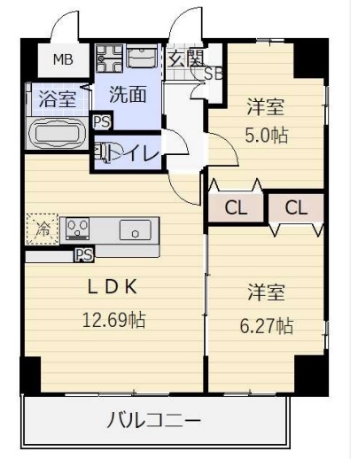 1番館の間取り