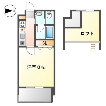 名古屋市千種区千種通のマンションの間取り