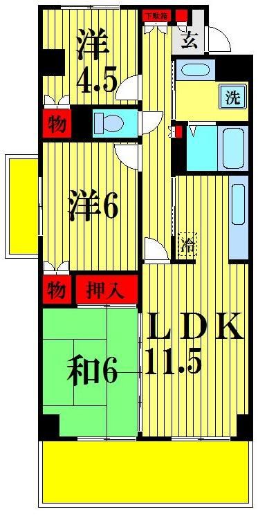 ヒルフォレスト南流山の間取り