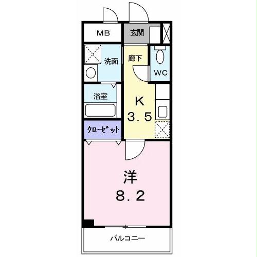 スタディオ・フラット田島の間取り