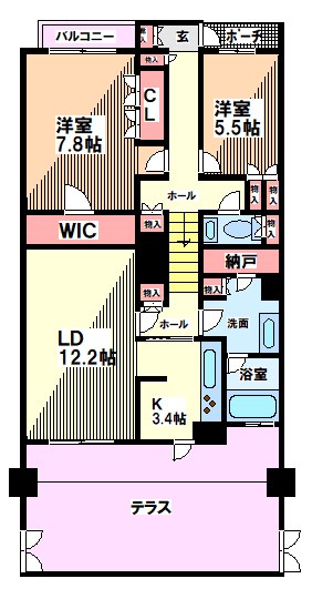 国立市中のマンションの間取り