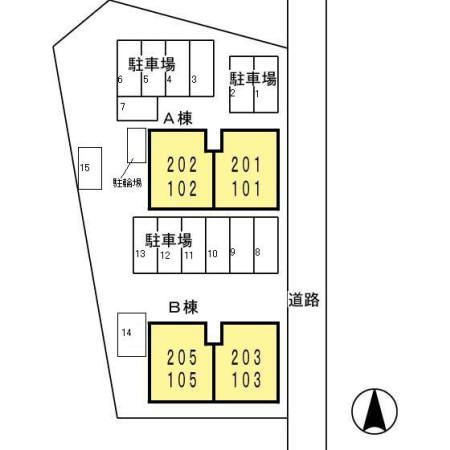 【グロワール長行　B棟の間取り】