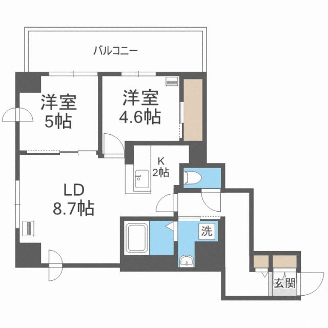 レジディア北２条イーストIIの間取り