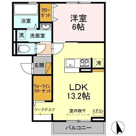 神栖市神栖のアパートの間取り