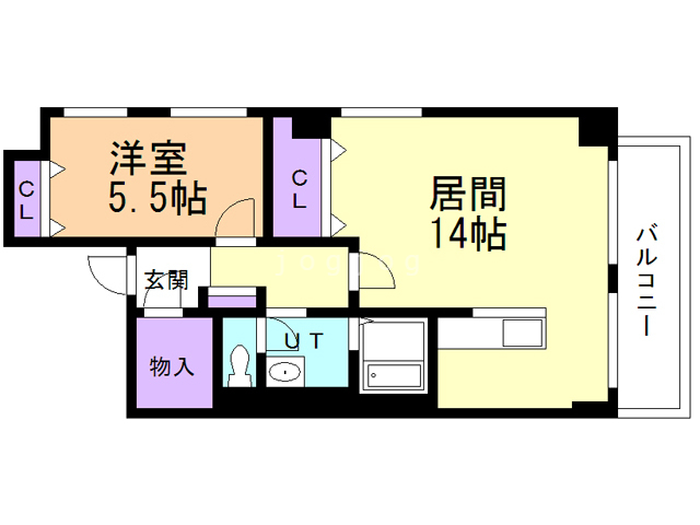 ＦＵＪＩビル平岸の間取り