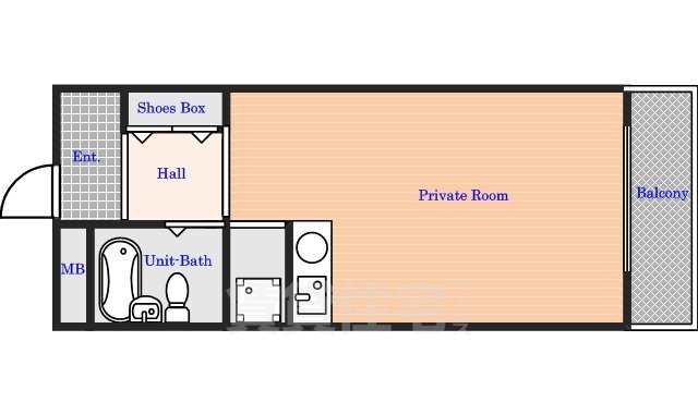 生駒市辻町のマンションの間取り