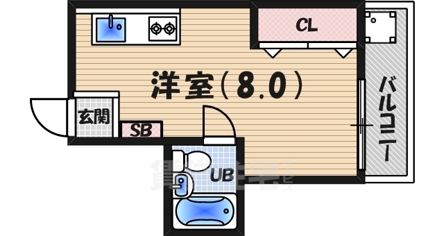 西宮市松生町のマンションの間取り