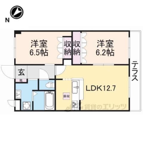 彦根市高宮町のアパートの間取り