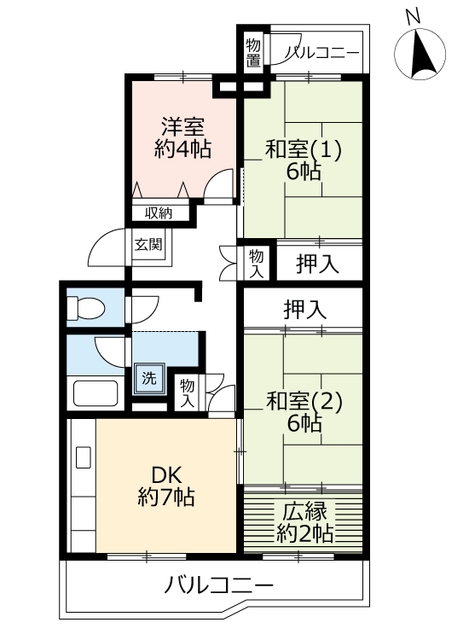 ＵＲ洛西新林北の間取り