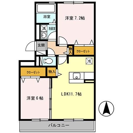 リザイア　Ａ棟の間取り