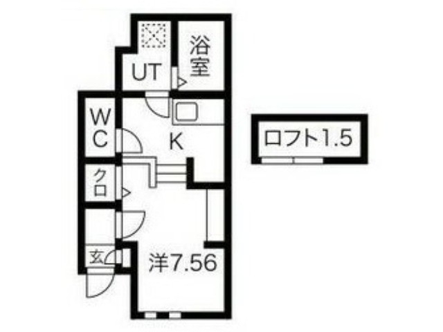 堺市北区東雲東町のアパートの間取り