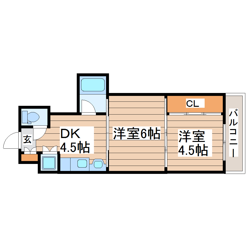 アルデール南鍛冶町の間取り