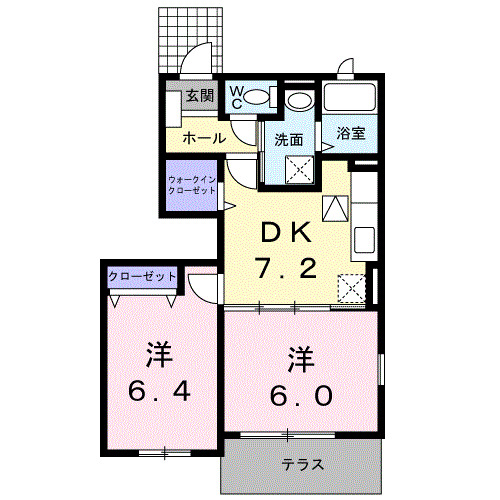 ヒルズ・大五Ｃの間取り