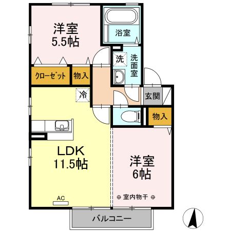 リビングタウン小笠原　Bの間取り