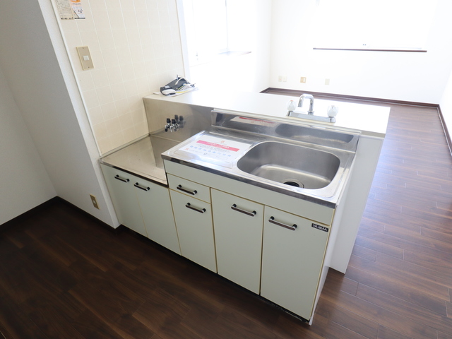 キッチン　２口ガスコンロ設置可能！