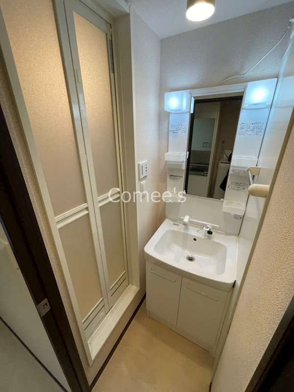 洗面設備　シャワー付きの洗面台