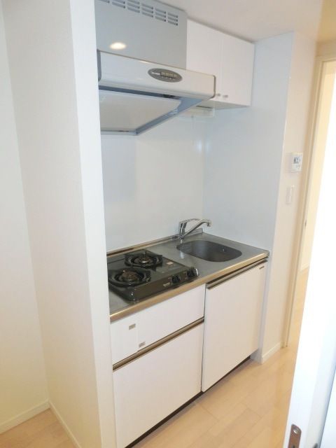 キッチン　２口ガスコンロ付きのキッチン