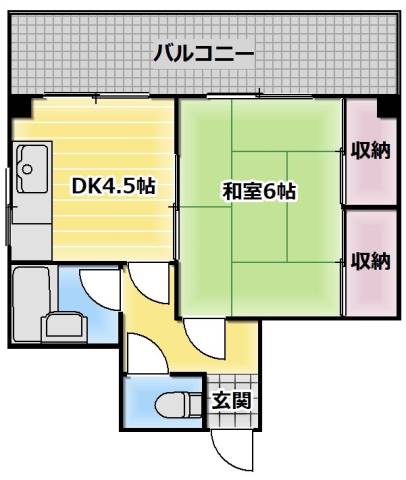 東京メトロ半蔵門線 押上駅 徒歩9分 5階建 築38年の間取り写真