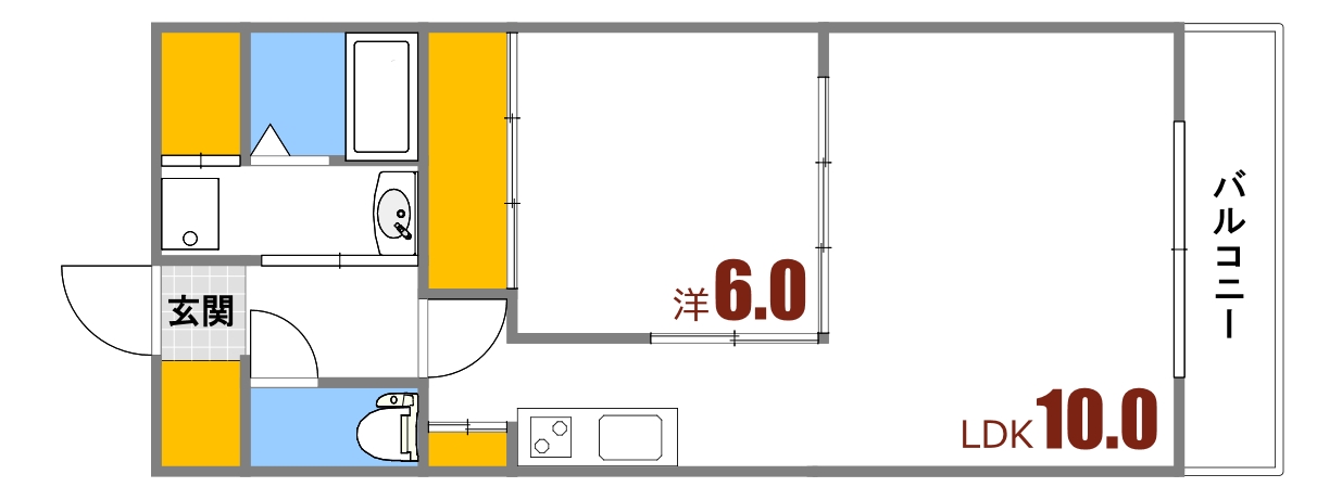 ＪＲ山陽本線 向洋駅 徒歩9分 9階建 築14年の間取り写真