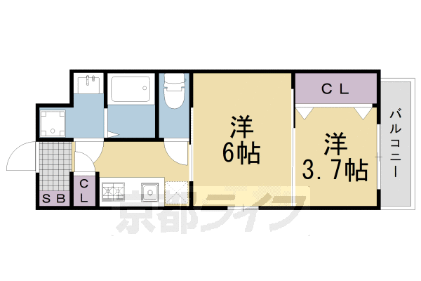 CREST TAPP京都二条の間取り写真