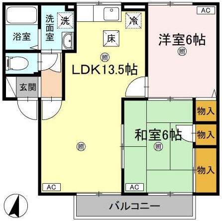 アムール　E102号の間取り