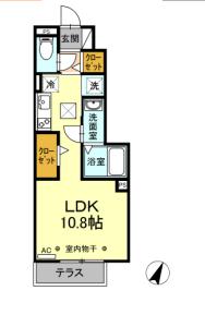 刈谷市野田町のアパートの間取り