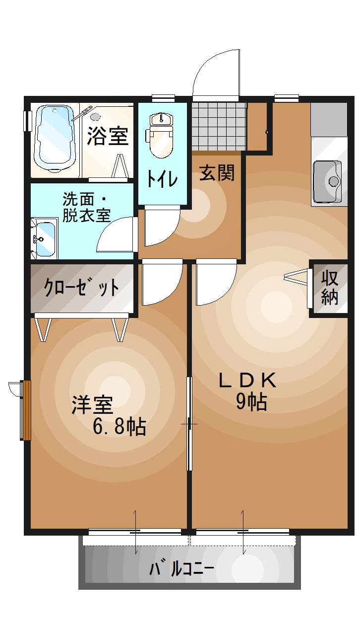 ＪＲ宇都宮線 岡本駅 徒歩21分 2階建 築24年の間取り写真