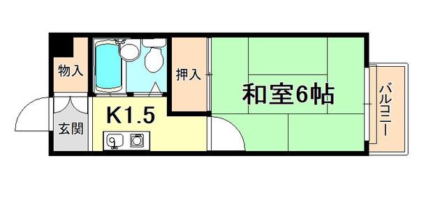 神戸市垂水区平磯のアパートの間取り